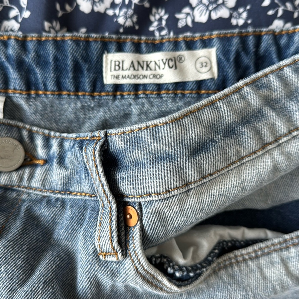 BlankNYC Cropped Ripped Jeans